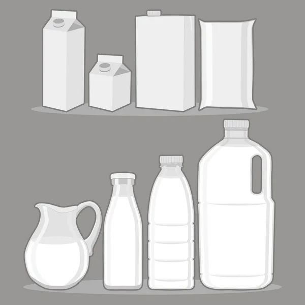 Set de leche blanca — Archivo Imágenes Vectoriales