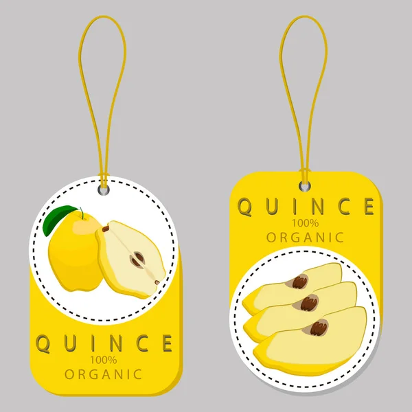Coing aux fruits jaunes — Image vectorielle