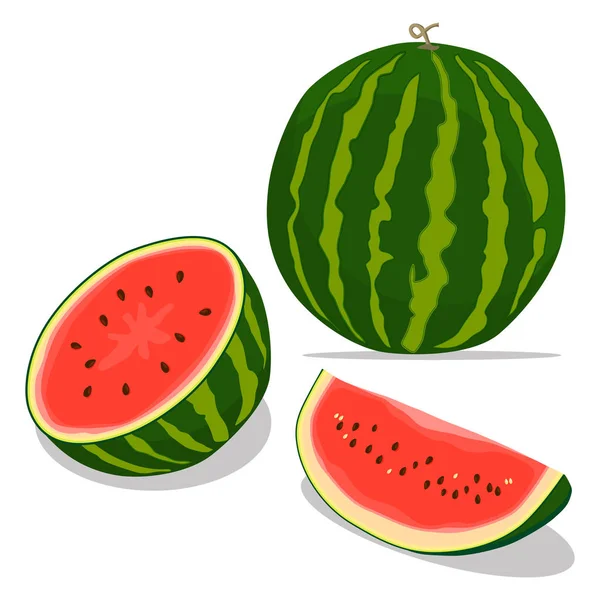 Vektor illustration logotyp för vattenmelon — Stock vektor