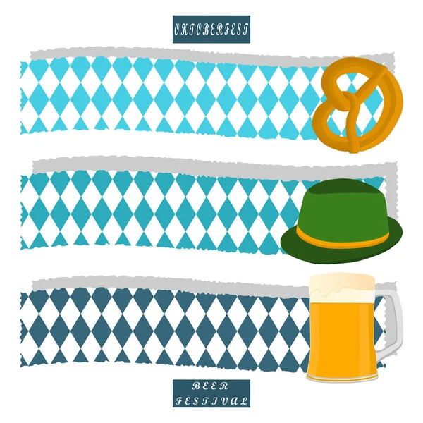 Bar banner oktoberfest — Vettoriale Stock