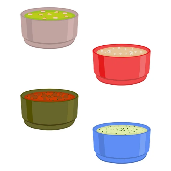 The set soups — Stock Vector