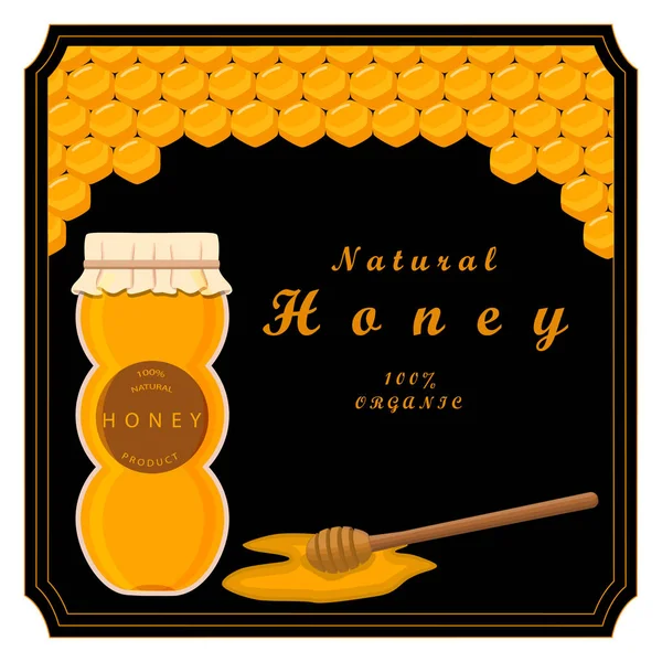 O mel amarelo —  Vetores de Stock