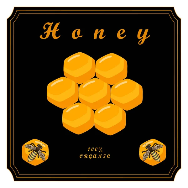 De gele honing — Stockvector