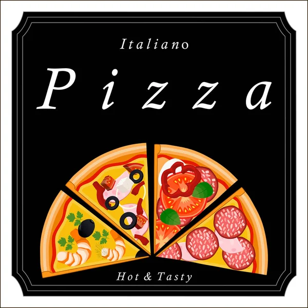 El tema pizza — Archivo Imágenes Vectoriales
