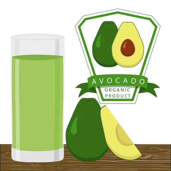 El aguacate de fruta — Vector de stock