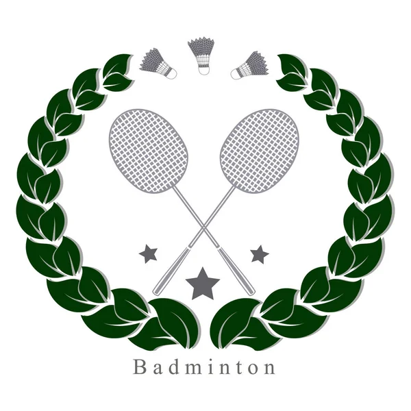 O tema badminton — Vetor de Stock