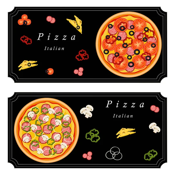 Το φαγητό Πίτσα — Διανυσματικό Αρχείο