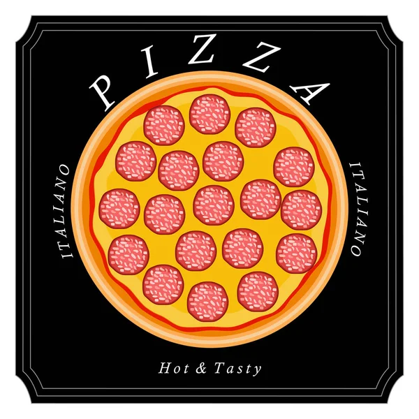 La pizza de comida — Vector de stock