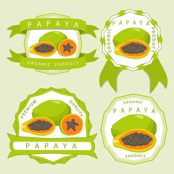 Papaya tematu — Wektor stockowy