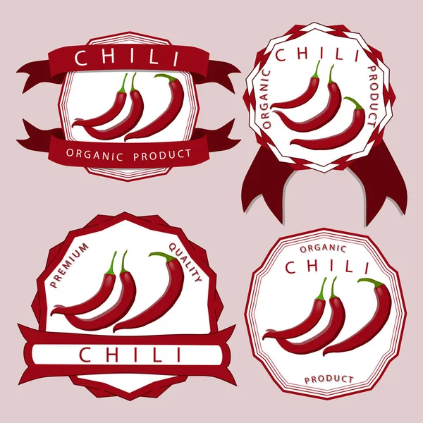 Tema chilipeppar. — Stock vektor