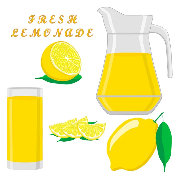 The theme lemonade — Stock Vector