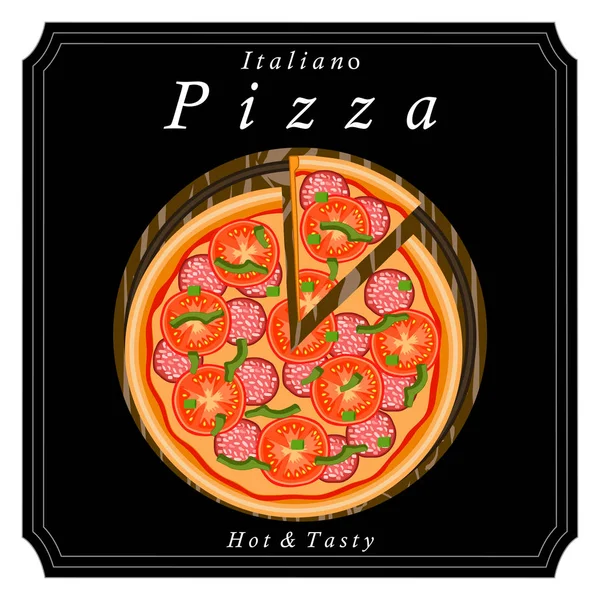 The theme pizza — Stock Vector