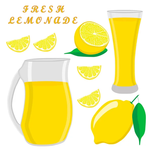 The theme lemonade — Stock Vector