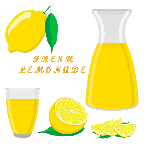 Il tema limonata — Vettoriale Stock