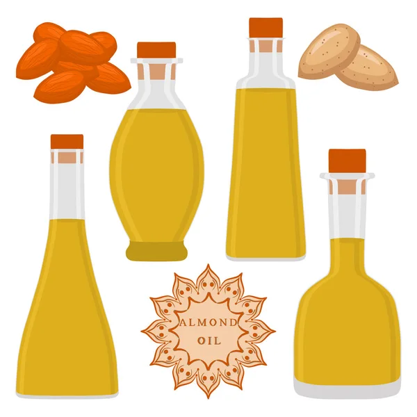 El tema botellas aceite — Vector de stock