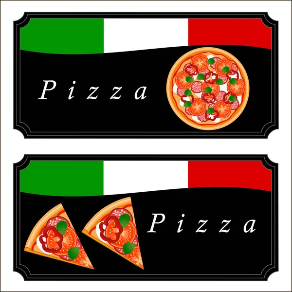 The theme pizza — Stock Vector