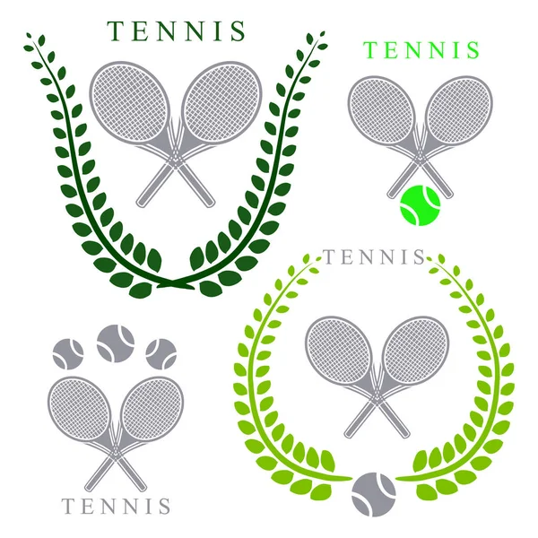 Il tema del tennis — Vettoriale Stock
