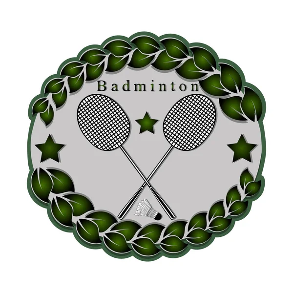 Tema badminton — Stok Vektör