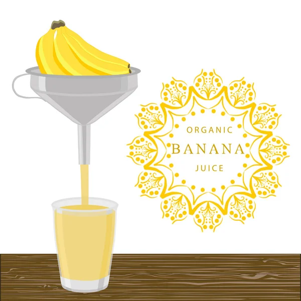 The theme banana — Stock Vector