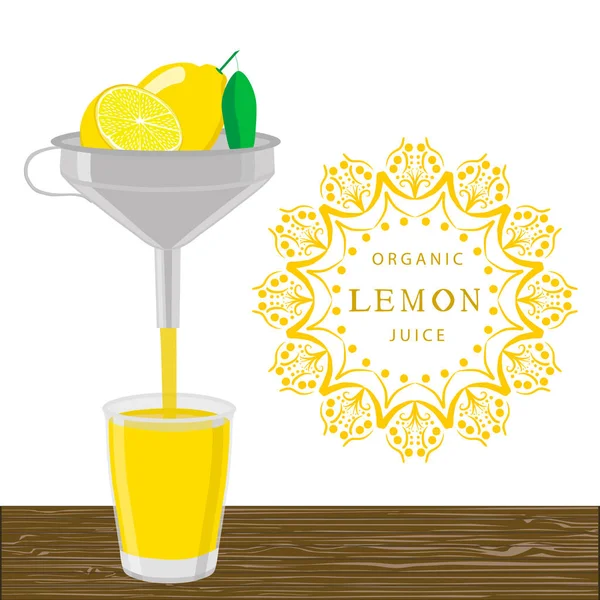 Il tema limone — Vettoriale Stock