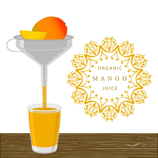 The theme mango — Stock Vector