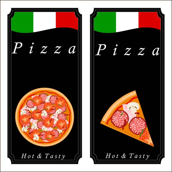 The theme pizza — Stock Vector