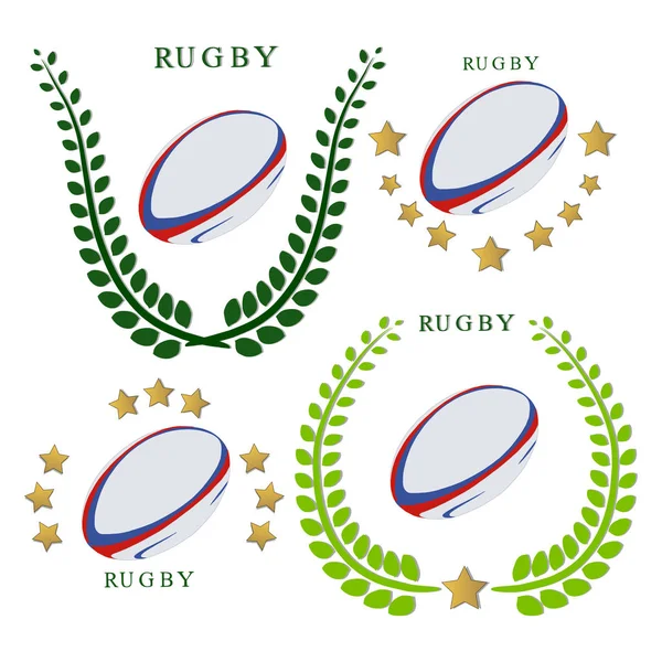 El tema rugby — Vector de stock