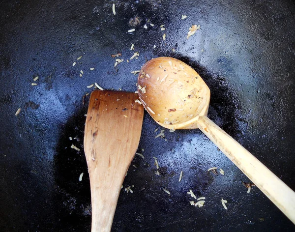 The cooking pilaf — Stock Image The cooking pilaf Stock Picture