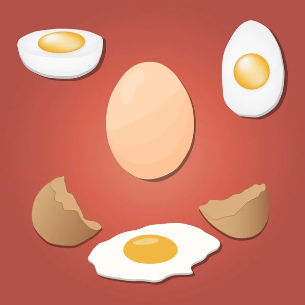 Vektör beyaz doğal yumurta — Stok Vektör