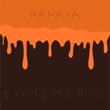 Soyut vektör çizim logo sarı meyve papaya