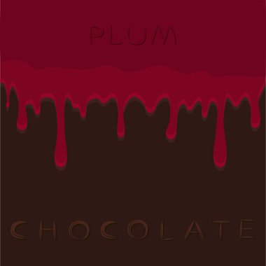 Soyut vektör çizim logo kırmızı meyve Erik