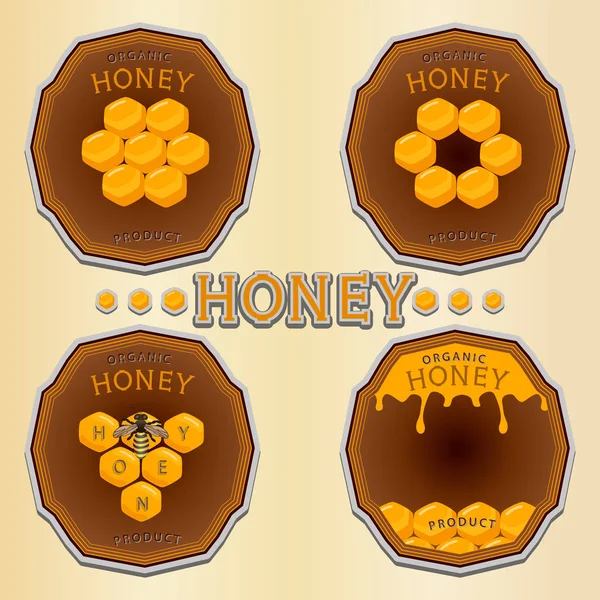 De abstract vector voor thema natuurlijke honing — Stockvector