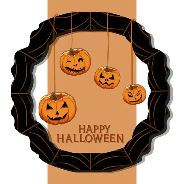 El vector abstracto ilustración del logotipo para celebrar la fiesta de Halloween — Vector de stock