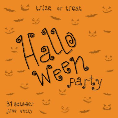 Logo tasarlamak vektör çizim kutluyor tatil Cadılar Bayramı için.