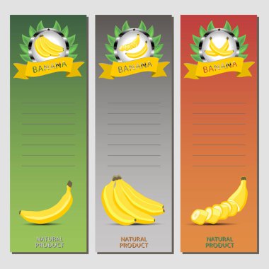 Bütün Konfit meyve sarı muz için tasarlamak vektör çizim logo