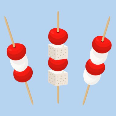 Vektör çizim logo için berry zeytinli olgun renkli kanepeler