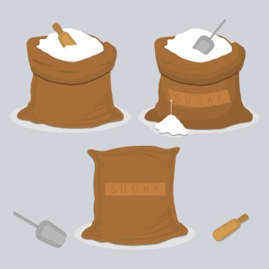 Tema için logo vektör simge tasarlamak tatlı kristal toz şeker ayarla.