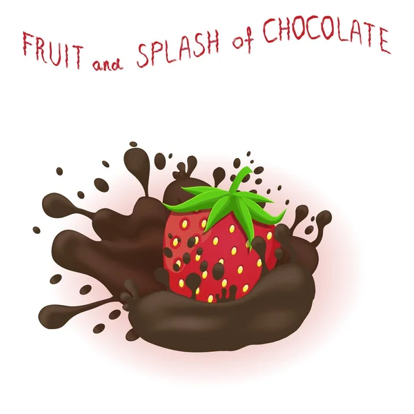 Ícone do vetor ilustração logotipo para todo o morango vermelho de frutas maduras — Vetor de Stock