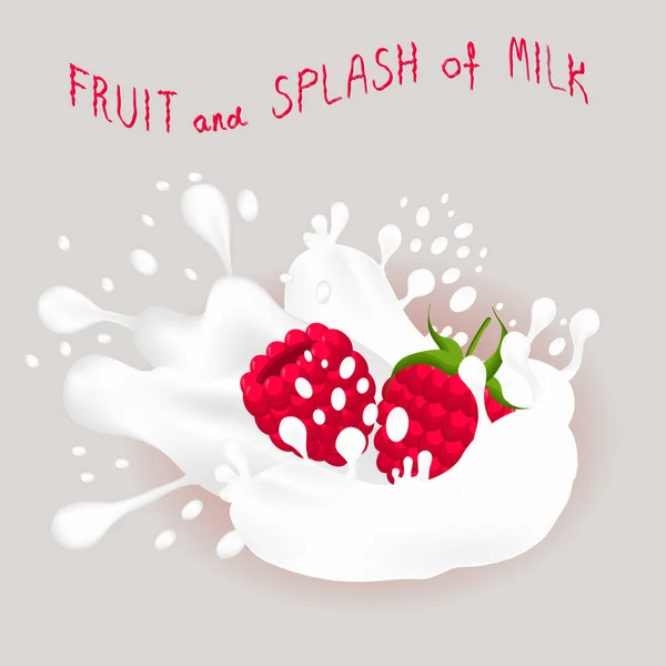 Векторна іконка логотип ілюстрації для цілих стиглих фруктів червоної малини — стоковий вектор