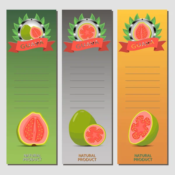 Vektör çizim için olgunlaşmış meyve yeşil guava