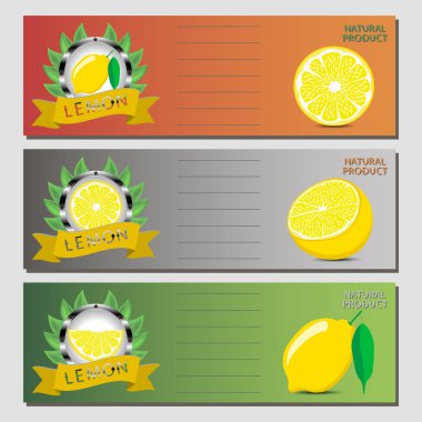 Olgun meyve sarı limon için vektör çizim