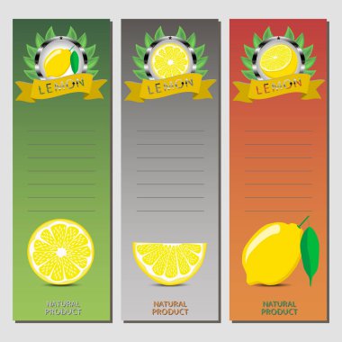 Olgun meyve sarı limon için vektör çizim