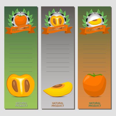 Vektör çizim için olgunlaşmış meyve portakal Trabzon hurması