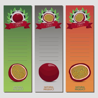 Vektör çizim olgun tutku meyve için 