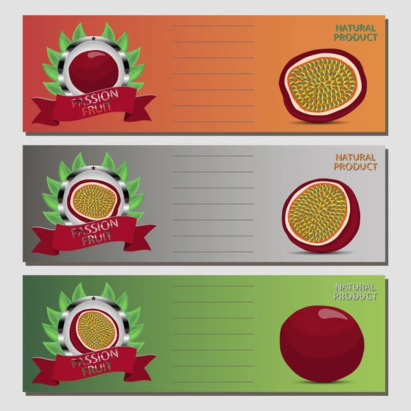 Vektör çizim olgun tutku meyve için 