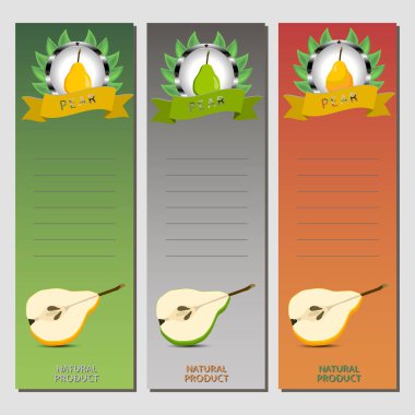 Olgun meyve renkli armut için vektör çizim