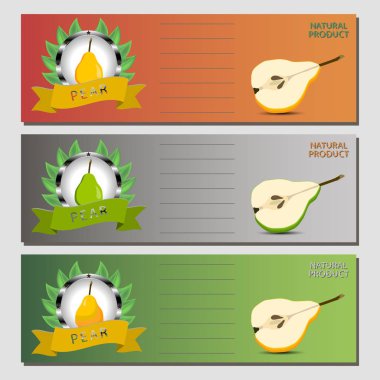 Olgun meyve renkli armut için vektör çizim