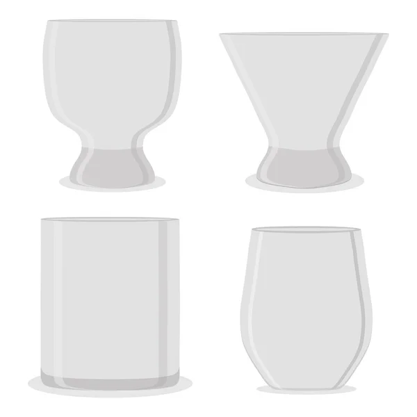 空のカップ ガラスのベクトル図 — ストックベクタ