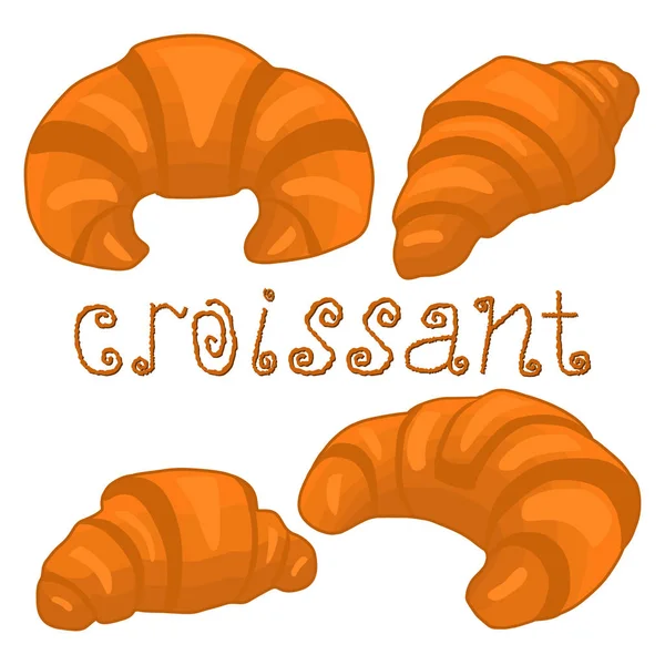 Iillustration logotyp för färsk fransk croissant — Stock vektor