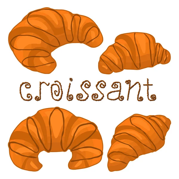 Logo iIllustration para croissant francés fresco — Vector de stock